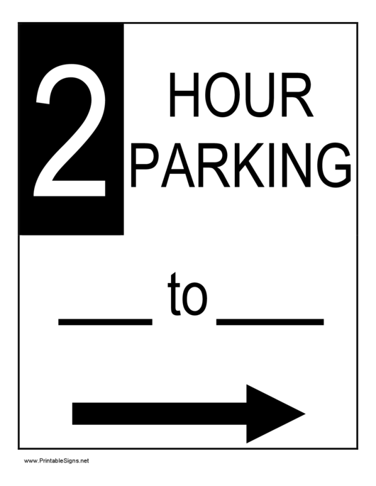 2 Hour Parking Printable pdf