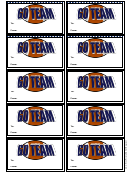 Go Team Gift Tag Template