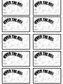 Over The Hill Gift Tag Template