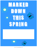 Marked Down Sign Templates