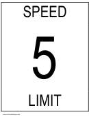 5 Speed Limit Sign Templates