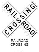 Rail Crossroad Sign Templates