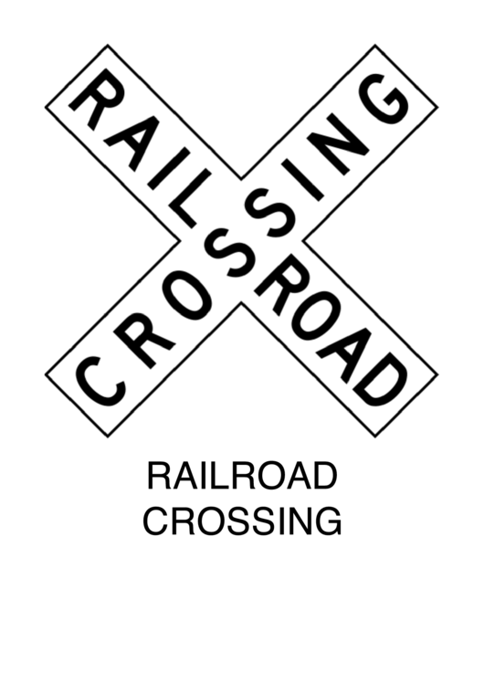 Fillable Rail Crossroad Sign Templates printable pdf download