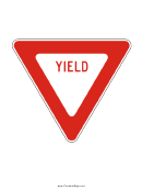 Yield Sign Templates