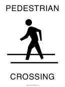 Pedestrian Crossing Sign Templates