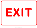 Exit Sign Templates