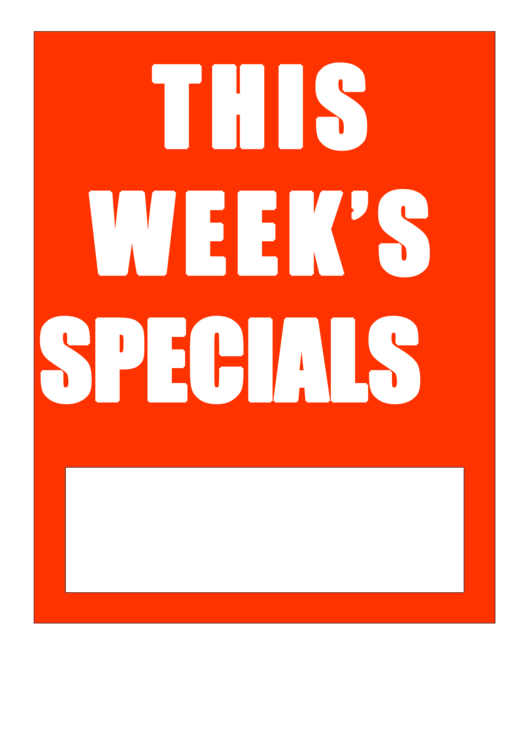 Week Specials Printable pdf