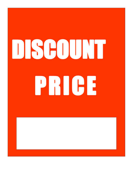 Discount Price Printable pdf