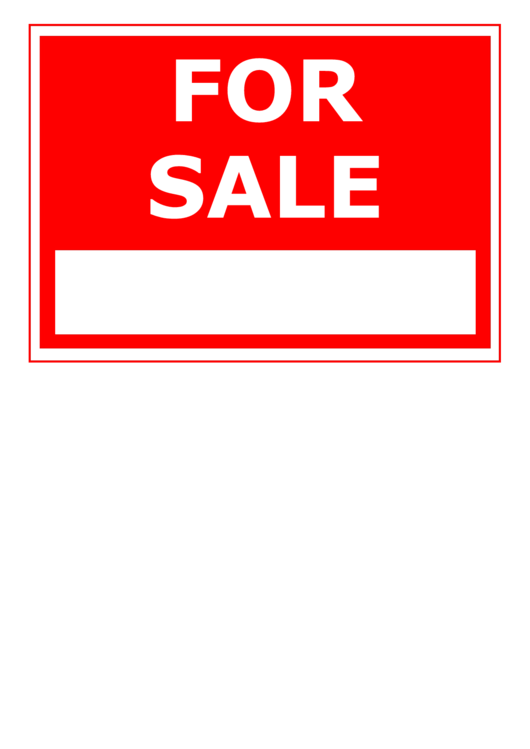 Red For Sale Contact Printable pdf