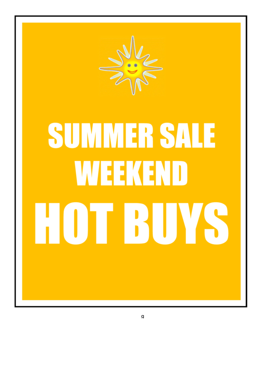 Summer Sale Weekend Printable pdf