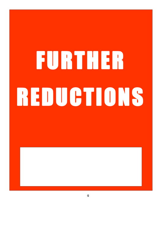 Further Reduction Printable pdf