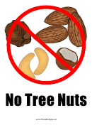 Nut Allergy Sign