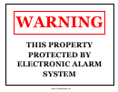 Warning Electronic Alarm