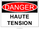 Danger Haute Tension