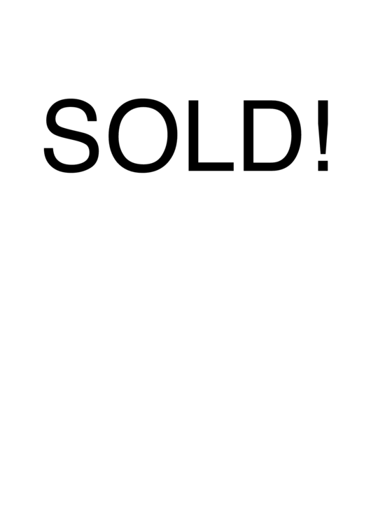Sold Sign Template Printable pdf