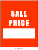 Sale Price Sign Template