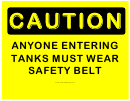 Caution Safety Belt