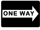 One Way Right Sign Templates