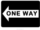 One Way Left Arrow Sign Templates