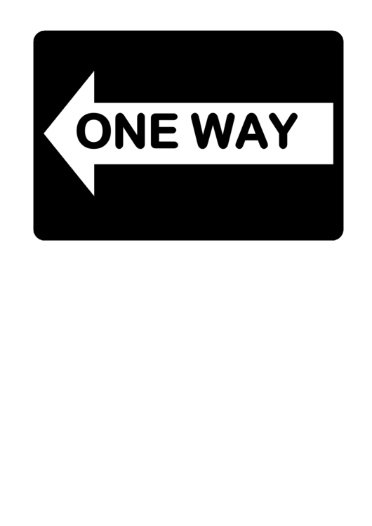 Fillable One Way Left Arrow Sign Templates Printable pdf