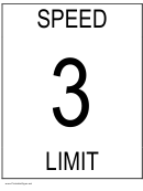 Speed Limit 3 Sign Templates