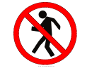 No Crossing Sign Templates