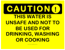 Caution Unsafe Water