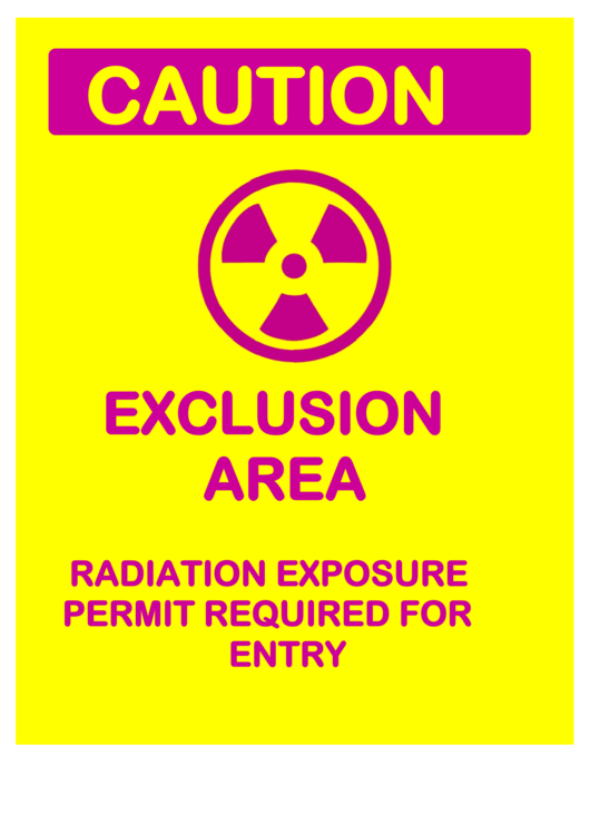 Caution Exclusion Area Printable pdf