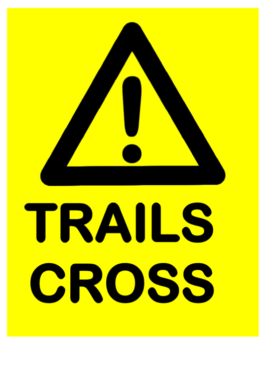 Caution Trails Cross Printable pdf
