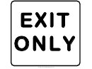 Exit Only Sign Templates