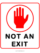 Not An Exit Sign Templates