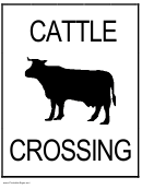 Cattle Crossing Sign Templates