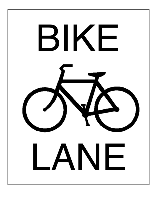 Fillable Bike Lane Sign Templates Printable pdf