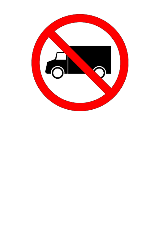 Fillable No Lorries Sign Templates Printable pdf