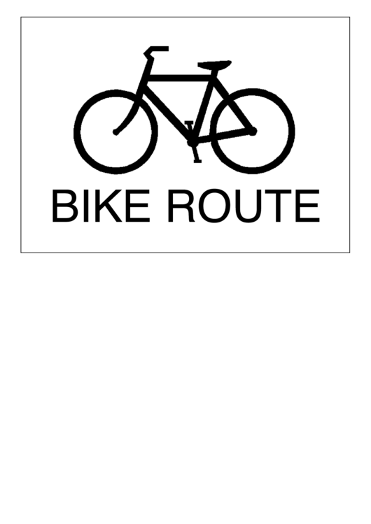 Fillable Bike Route Sign Templates Printable pdf
