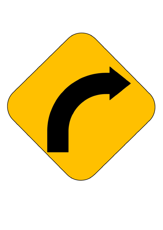 Fillable Turn Right Sign Printable pdf