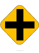Crossroads Road Sign Template