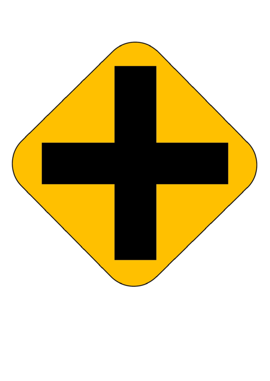 Crossroads Road Sign Template Printable pdf