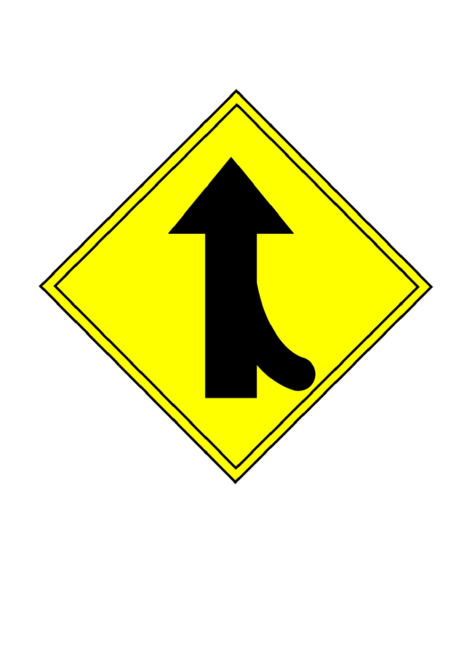 Joining Main Road Road Sign Template Printable pdf