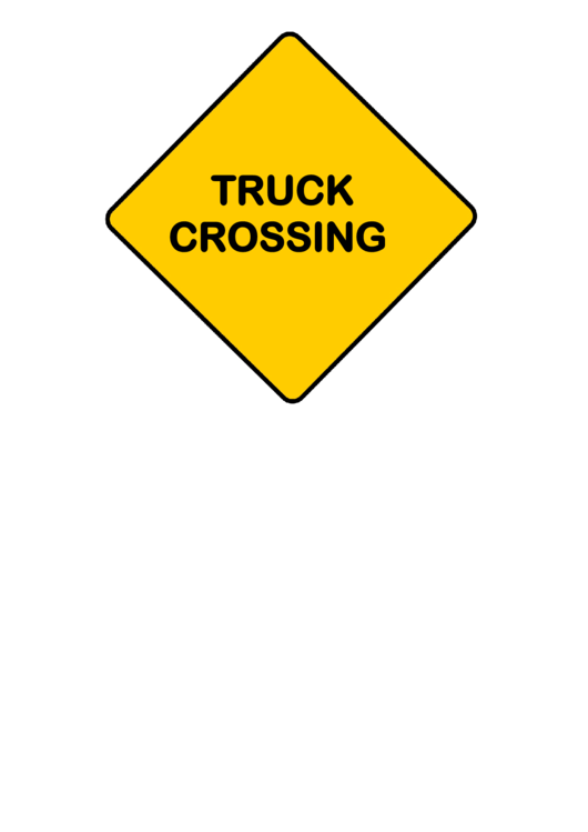 Truck Crossing Printable pdf