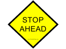 Stop Ahead Road Sign Template