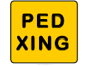 Ped Xing Road Sign Template