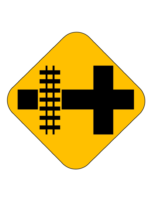 Railroad Crossing Road Sign Template Printable pdf