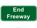 End Freeway Sign Template