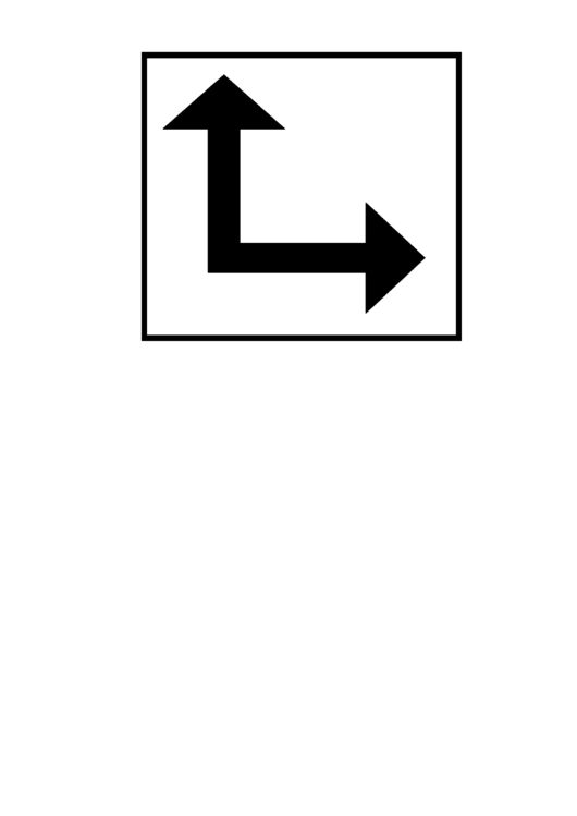 Right Turn Road Sign Template Printable pdf