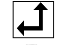 Left Or Through Road Sign Template