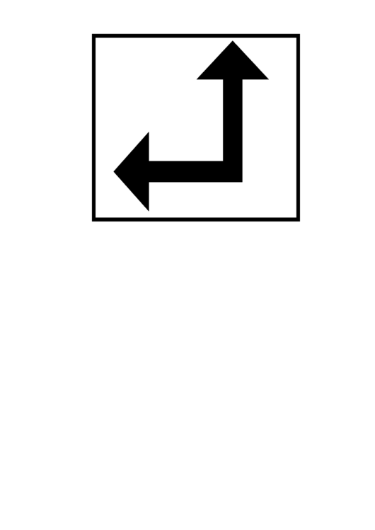 Left Or Through Road Sign Template Printable pdf