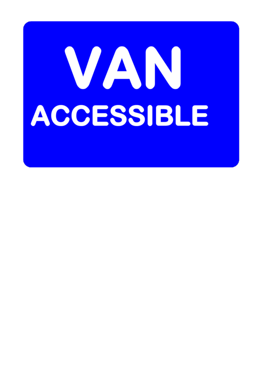 Van Accessible Printable pdf