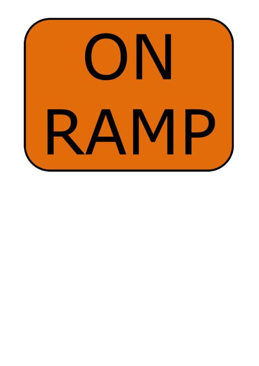 On Ramp Road Sign Template Printable pdf