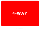 E Way Road Sign Template